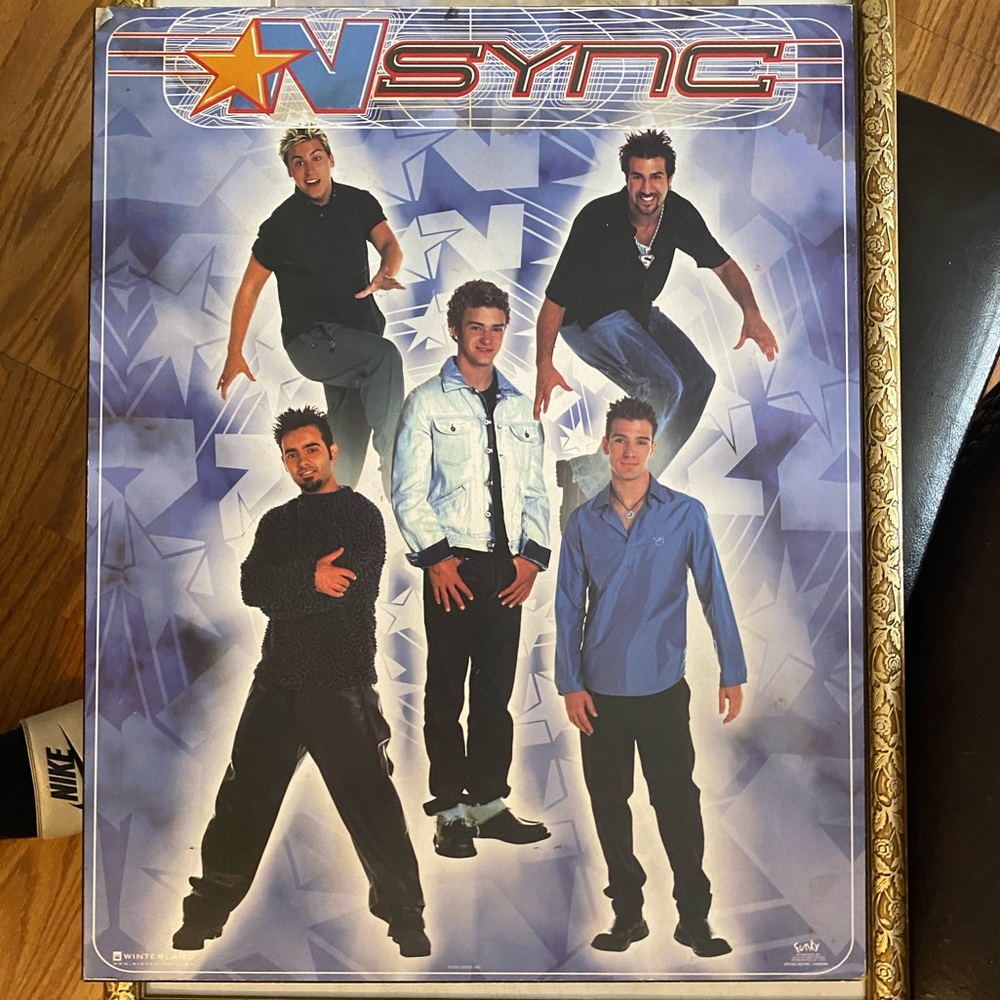 Vintage Y2K  Nsync Funky enterprises poster plaque 2000